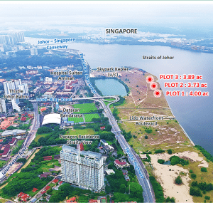 For Sale : Exclusive Waterfront Commercial Lands, Fronting the Straits of Johor, Johor Bahru, Johor